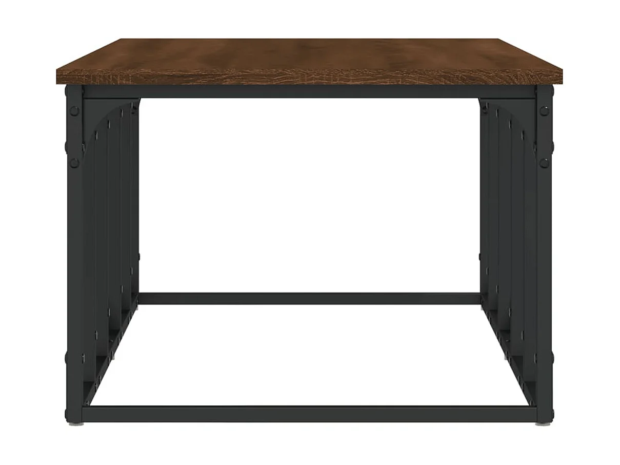 Couchtisch Braun Beistelltisch Eichen-Optik 100x50x35,5 cm Holzwerkstoff -MN18222