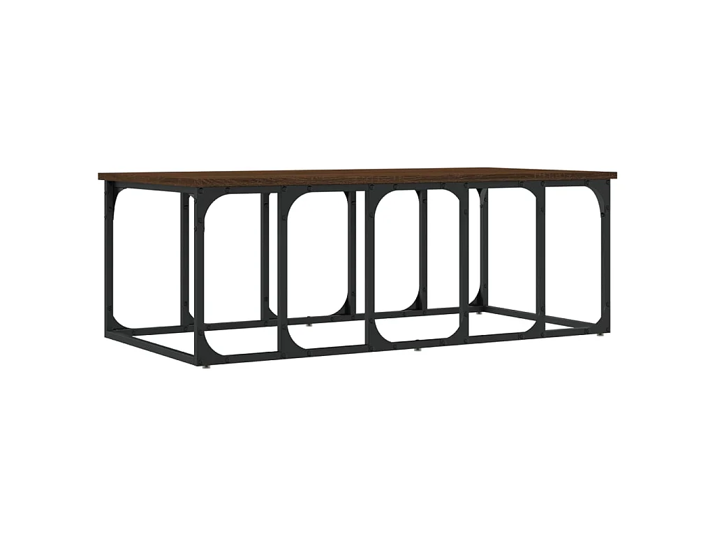 Couchtisch Braun Beistelltisch Eichen-Optik 100x50x35,5 cm Holzwerkstoff -MN18222