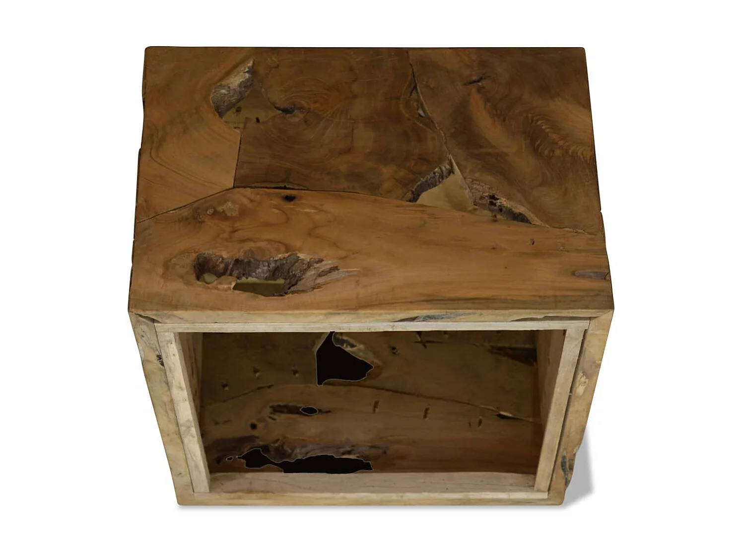 Couchtisch Beistelltisch Echtholz 50 x 50 x 35 Braun -MN94710