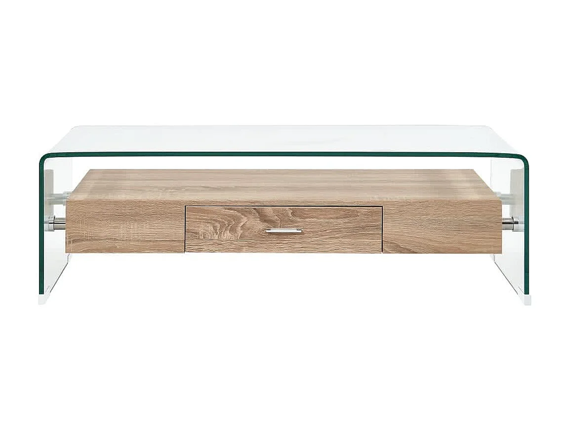 Couchtisch Beistelltisch Transparent 98×45×31 cm Hartglas -MN19810