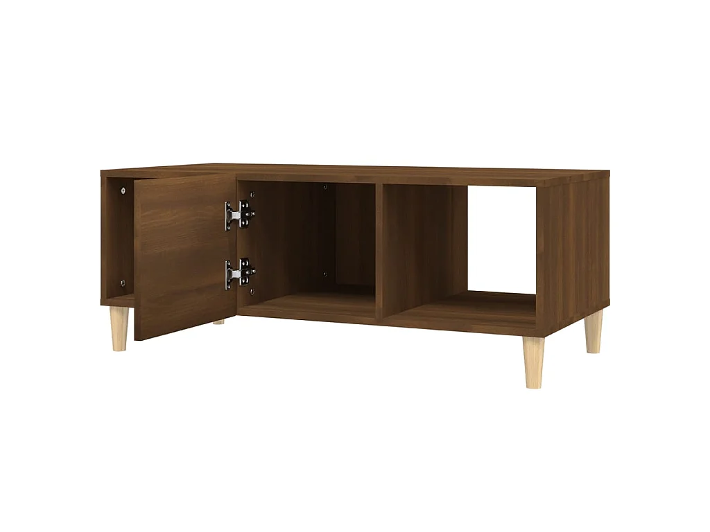 Couchtisch Braun Beistelltisch Eichen-Optik 102x50x40 cm Holzwerkstoff -MN35229