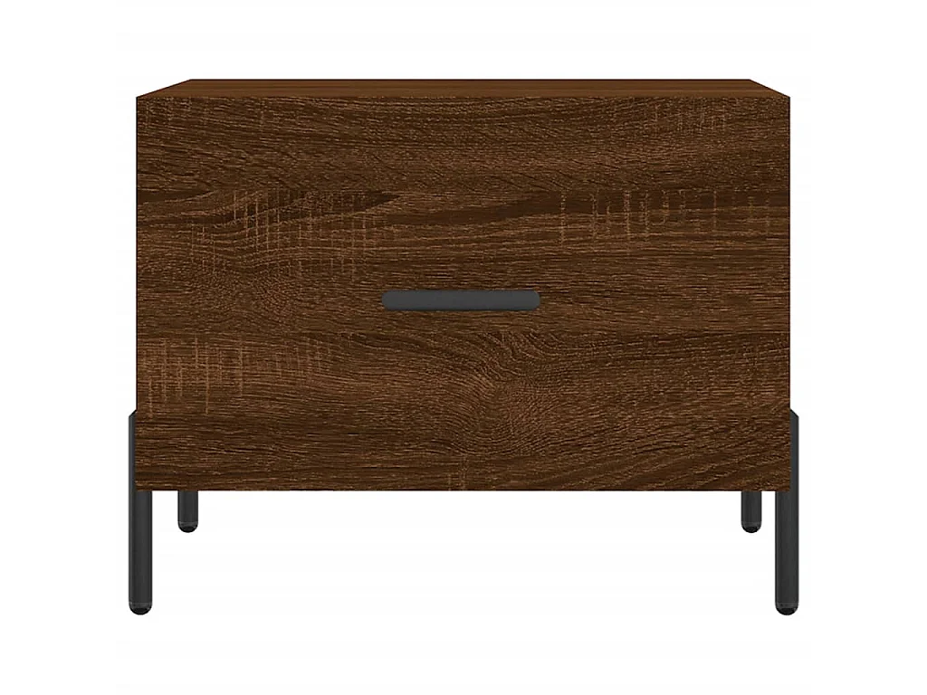 2er-Set Couchtische Beistelltisch Braun Eichen-Optik 50x50x40 cm Holzwerkstoff -MN75107