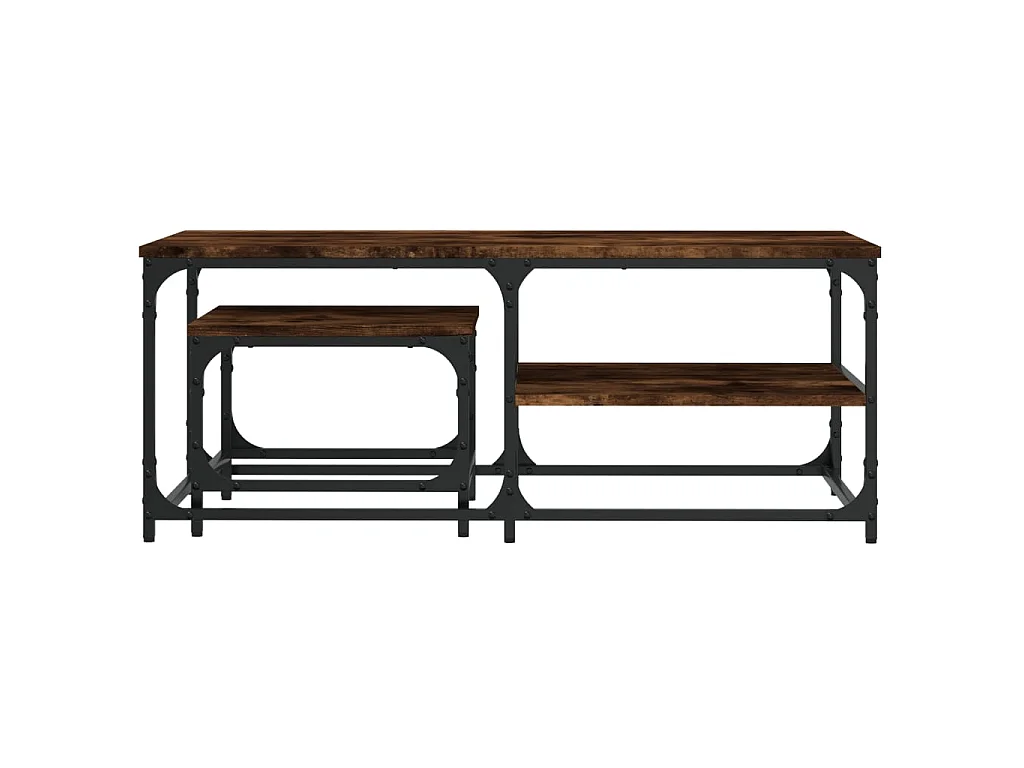 2er-Set Satztische Couchtische Räuchereiche Holzwerkstoff -MN58370