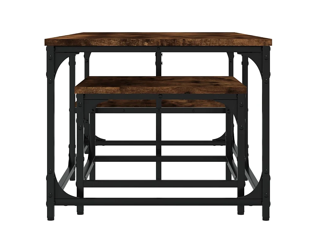 2er-Set Satztische Couchtische Räuchereiche Holzwerkstoff -MN58370