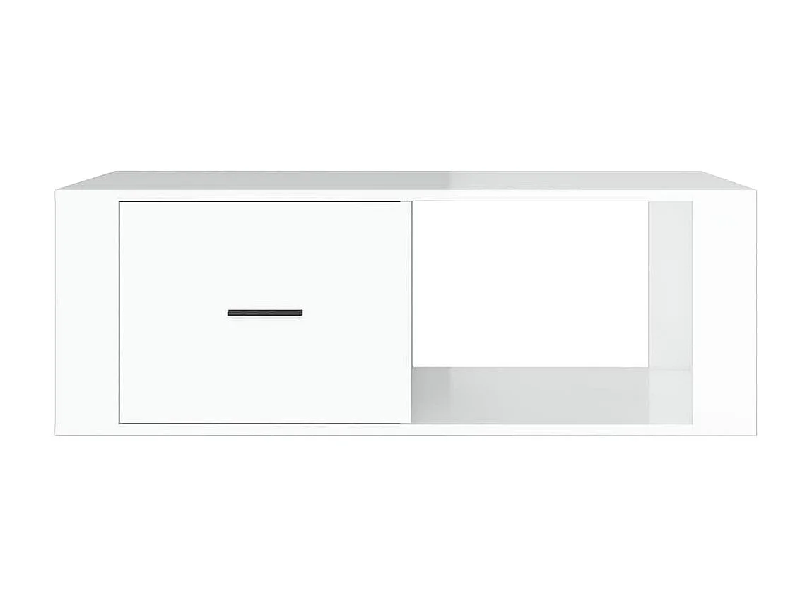 Couchtisch Beistelltisch Hochglanz-Weiß 100x50,5x35 cm Holzwerkstoff -MN12625