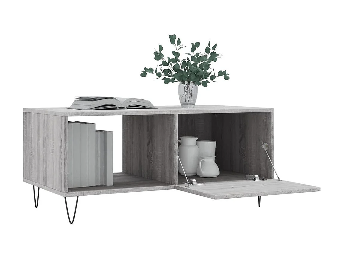 Couchtisch Beistelltisch Grau Sonoma 90x50x40 cm Holzwerkstoff -MN84331