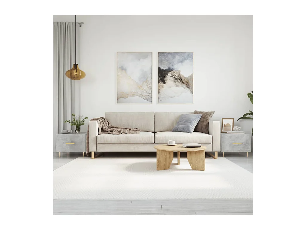 2er-Set Couchtische Beistelltisch Betongrau 50x50x40 cm Holzwerkstoff -MN86740