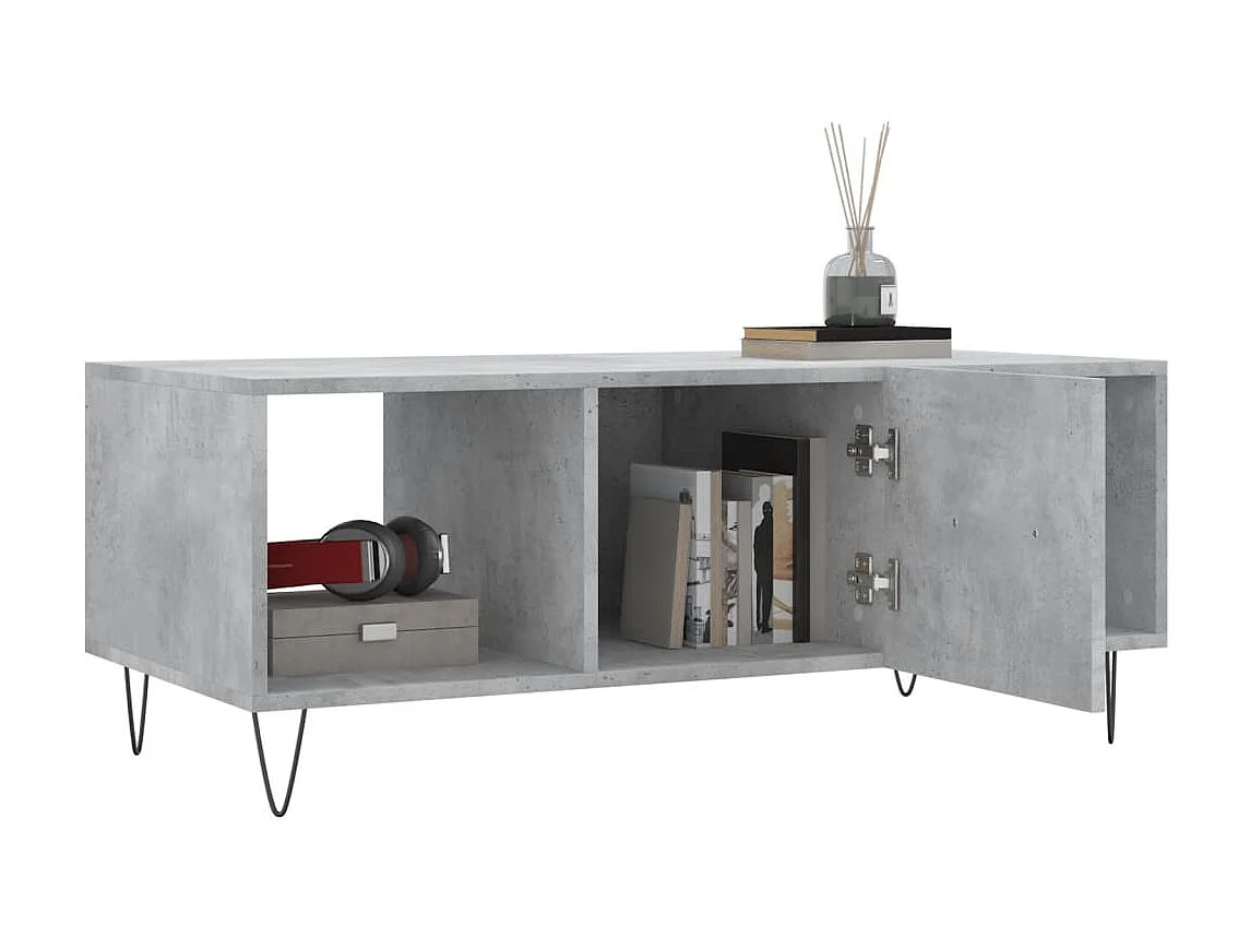 Couchtisch Beistelltisch Betongrau 102x50x40 cm Holzwerkstoff -MN50287