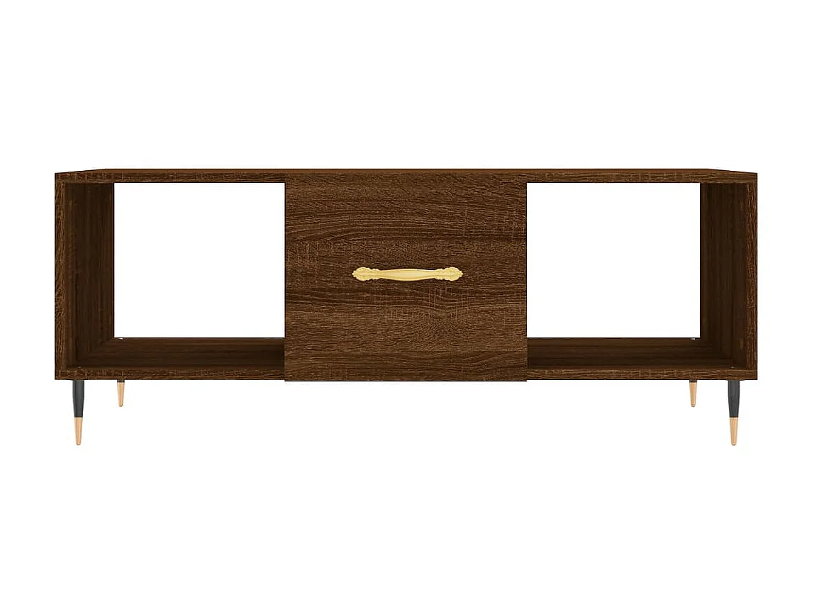 Couchtisch Braun Beistelltisch Eichen-Optik 102x50x40 cm Holzwerkstoff -MN22532