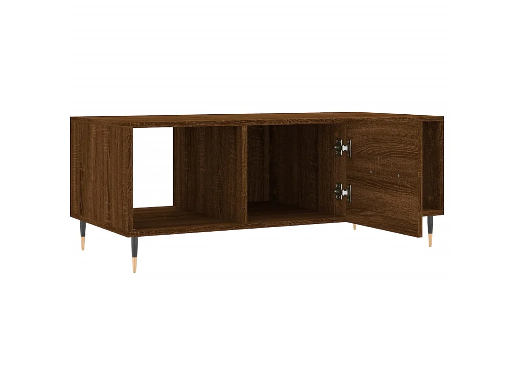 Couchtisch Braun Beistelltisch Eichen-Optik 102x50x40 cm Holzwerkstoff -MN22532