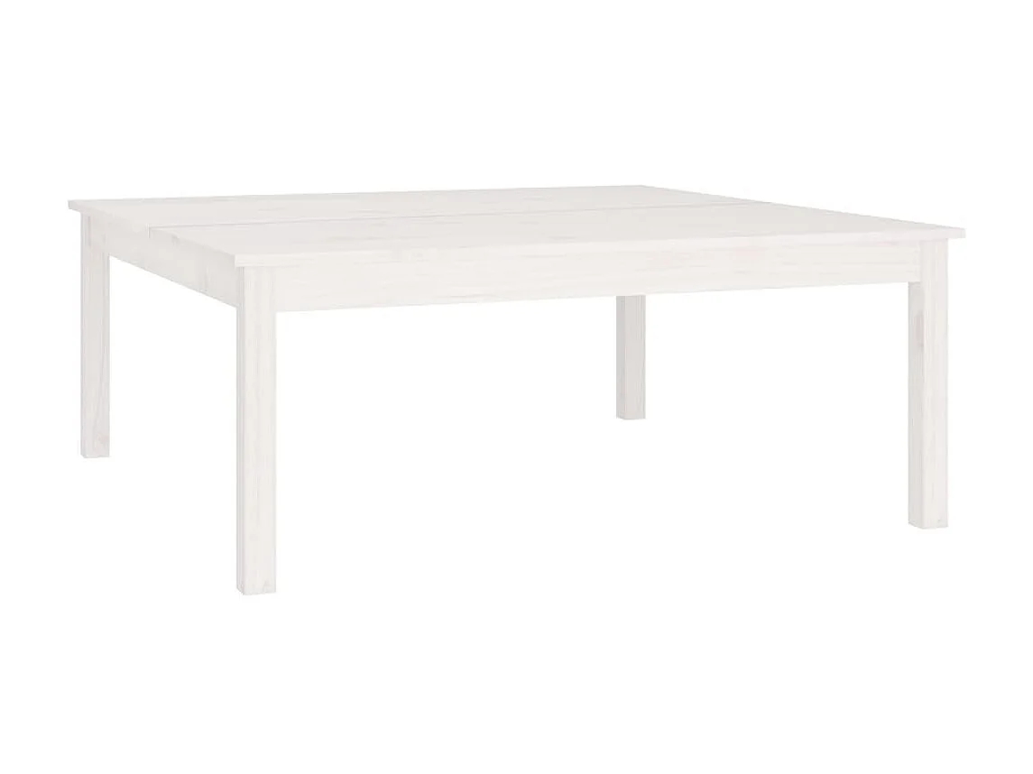 Couchtisch Beistelltisch Weiß 100x100x40 cm Massivholz Kiefer -MN52131