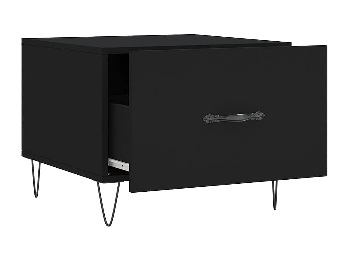 Couchtisch Beistelltisch Schwarz 50x50x40 cm Holzwerkstoff -MN41103