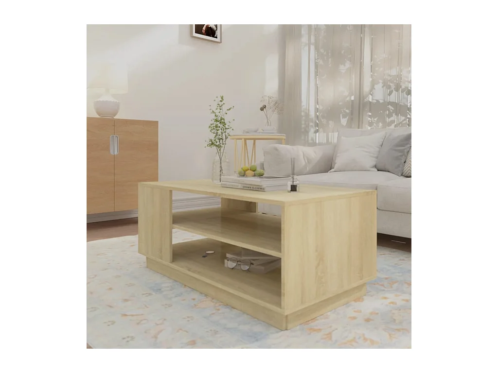 Couchtisch Beistelltisch Sonoma-Eiche 102x55x43 cm Holzwerkstoff -MN57864