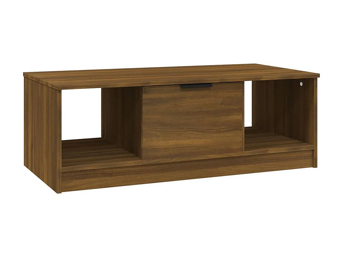 Couchtisch Braun Beistelltisch Eichen-Optik 102x50x36 cm Holzwerkstoff -MN92874