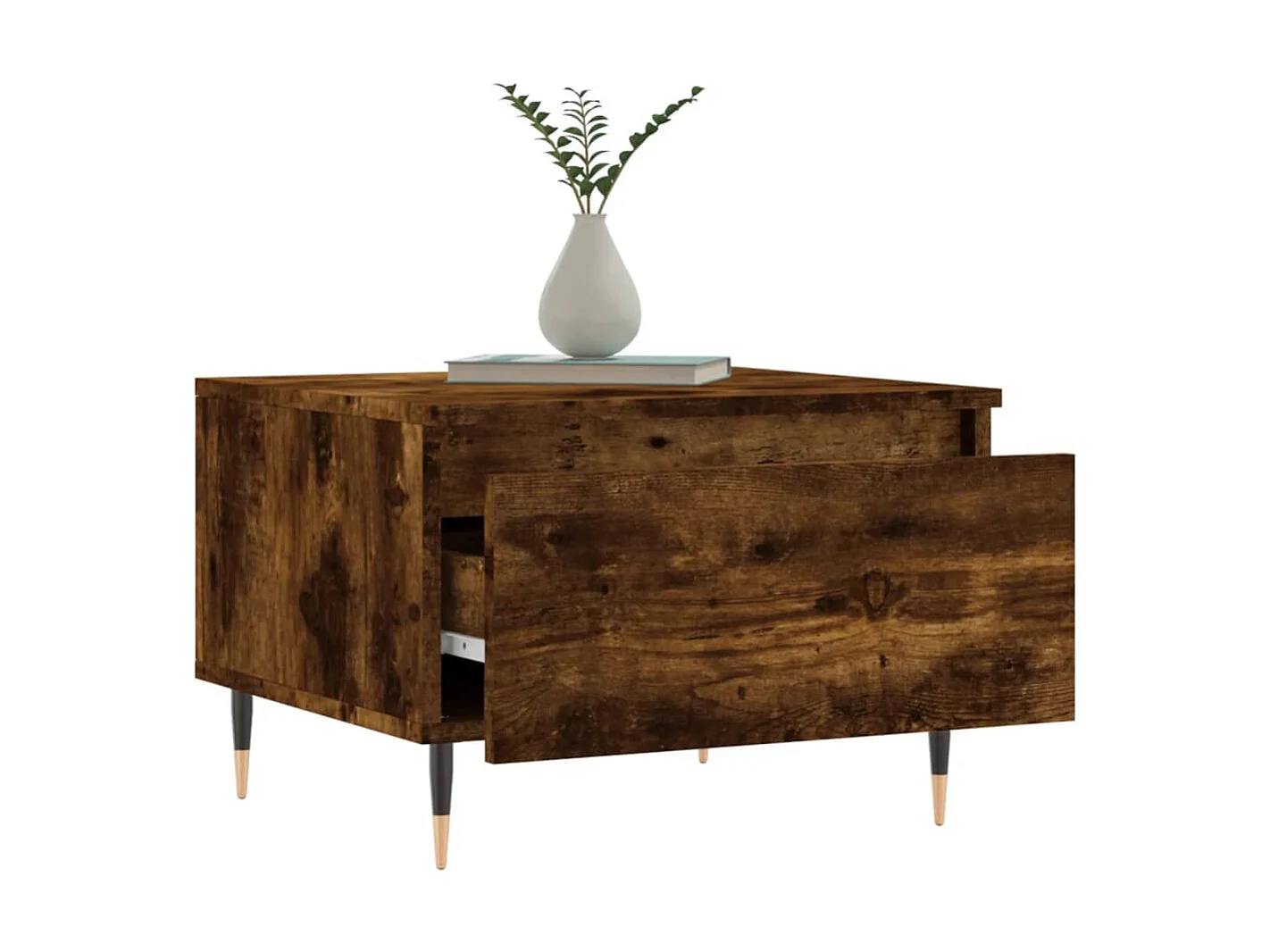 2er-Set Couchtische Beistelltisch Räuchereiche 50x46x35 cm Holzwerkstoff -MN15904