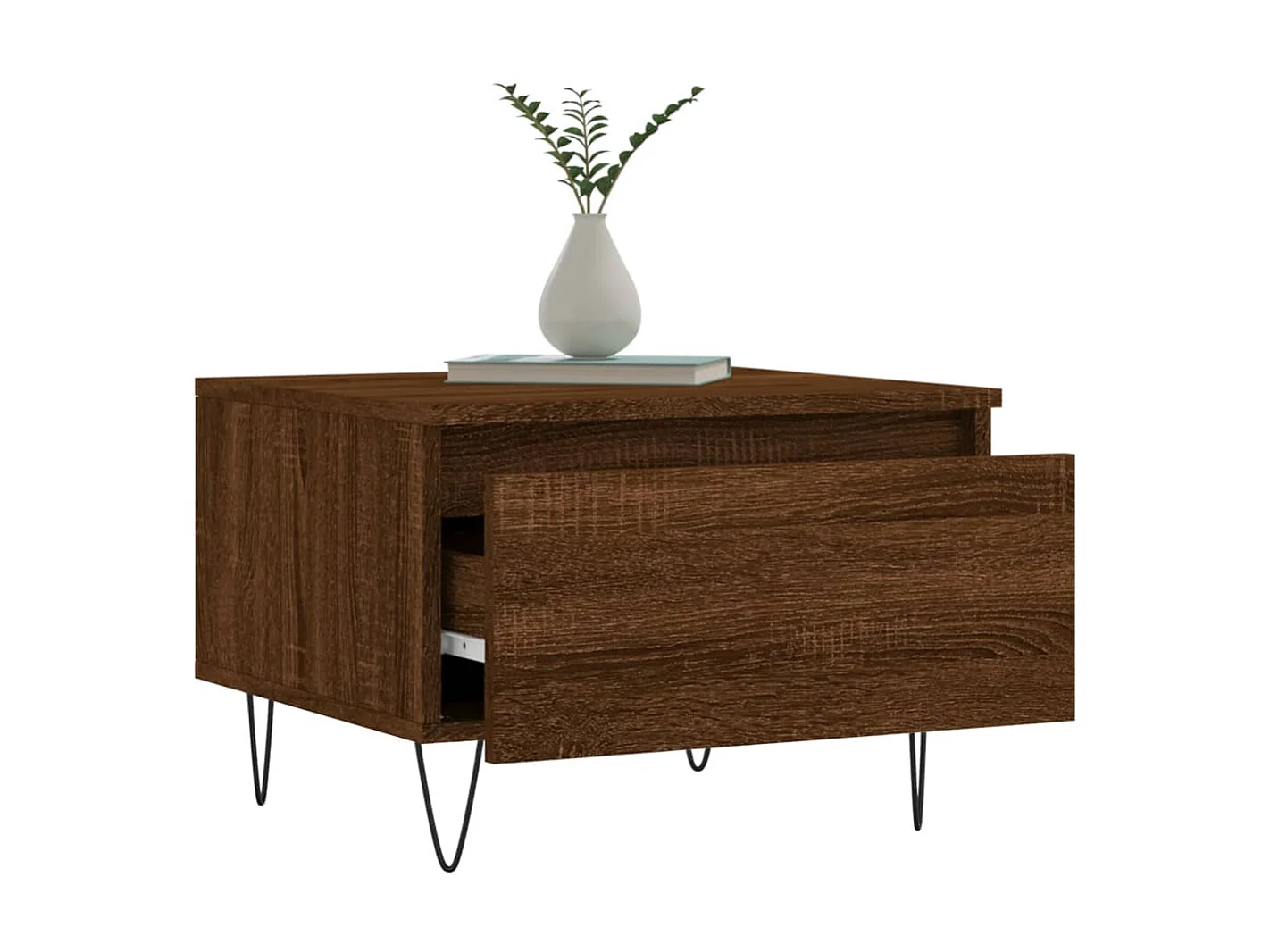 2er-Set Couchtische Beistelltisch Braun Eichen-Optik 50x46x35 cm Holzwerkstoff -MN97081