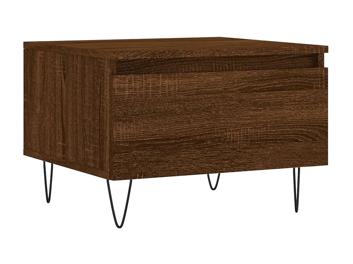 2er-Set Couchtische Beistelltisch Braun Eichen-Optik 50x46x35 cm Holzwerkstoff -MN97081