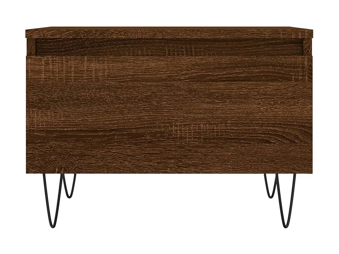 2er-Set Couchtische Beistelltisch Braun Eichen-Optik 50x46x35 cm Holzwerkstoff -MN97081