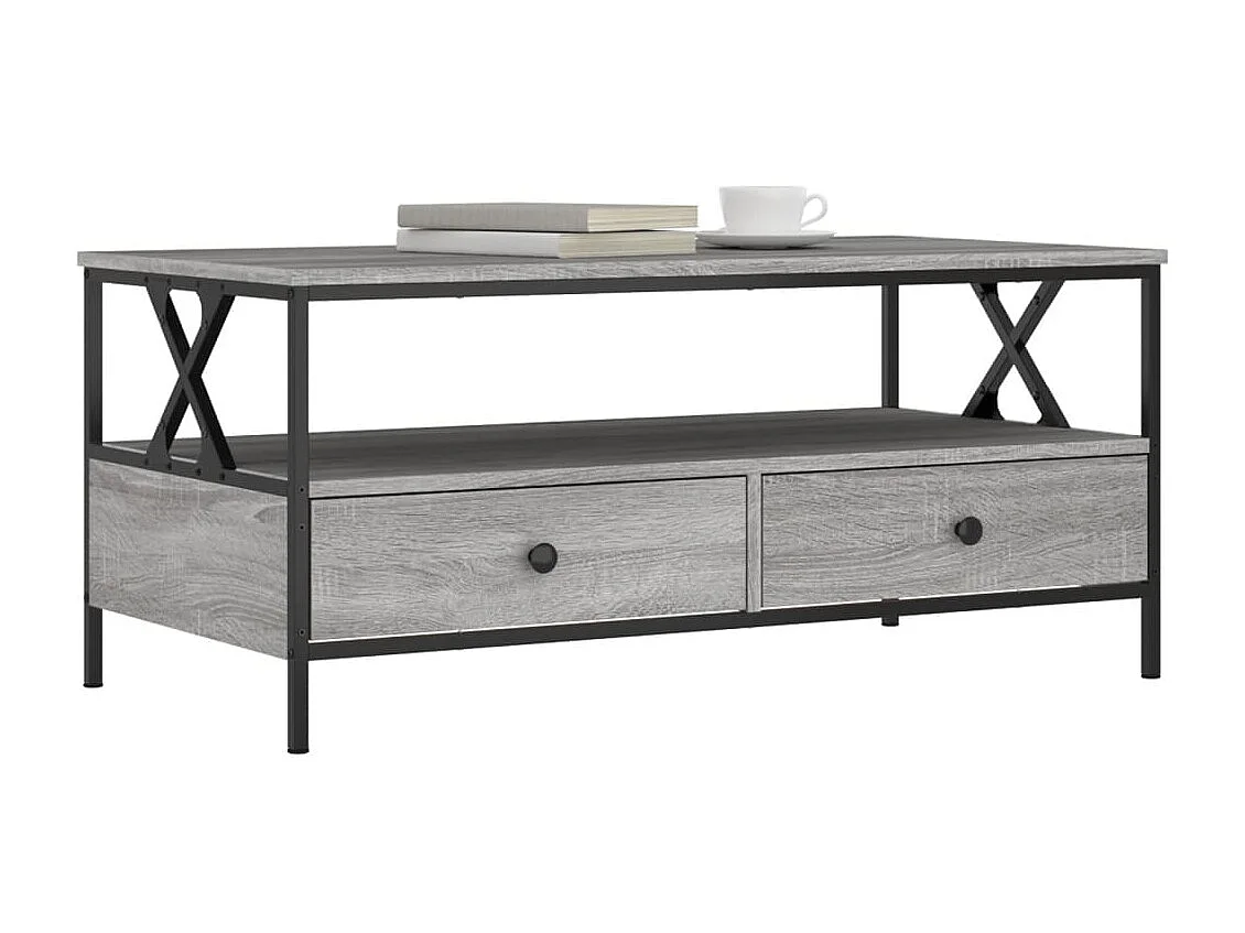 Couchtisch Beistelltisch Grau Sonoma 100x51x45 cm Holzwerkstoff -MN80037