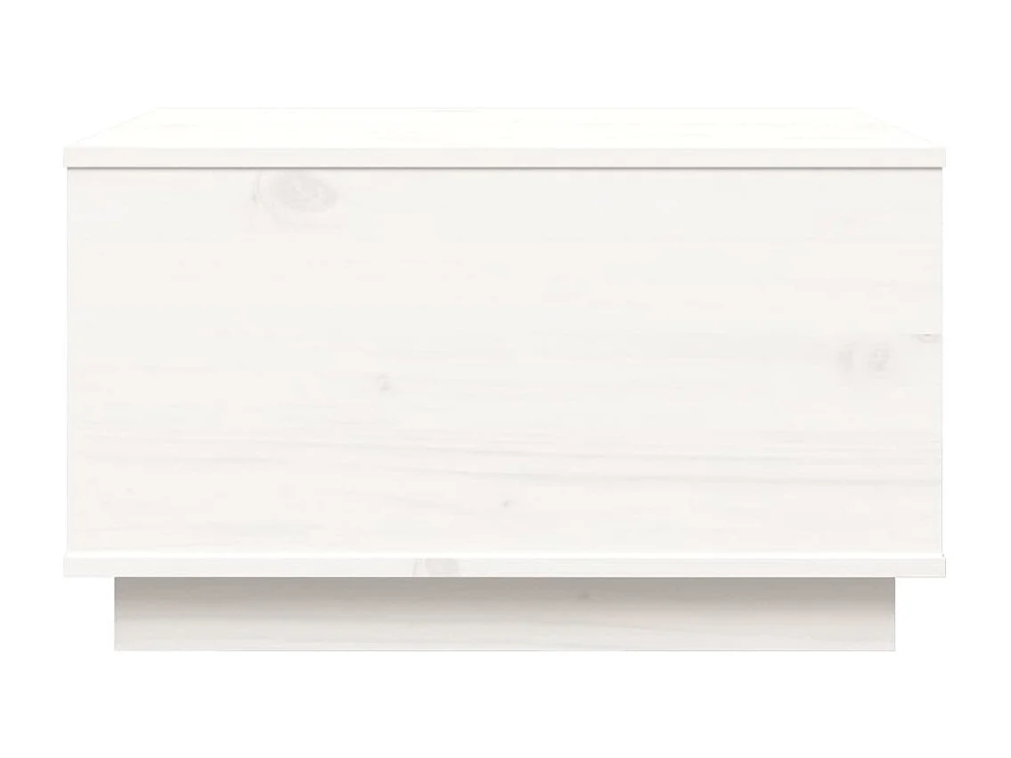 Couchtisch Beistelltisch Weiß 60x50x35 cm Massivholz Kiefer -MN35155