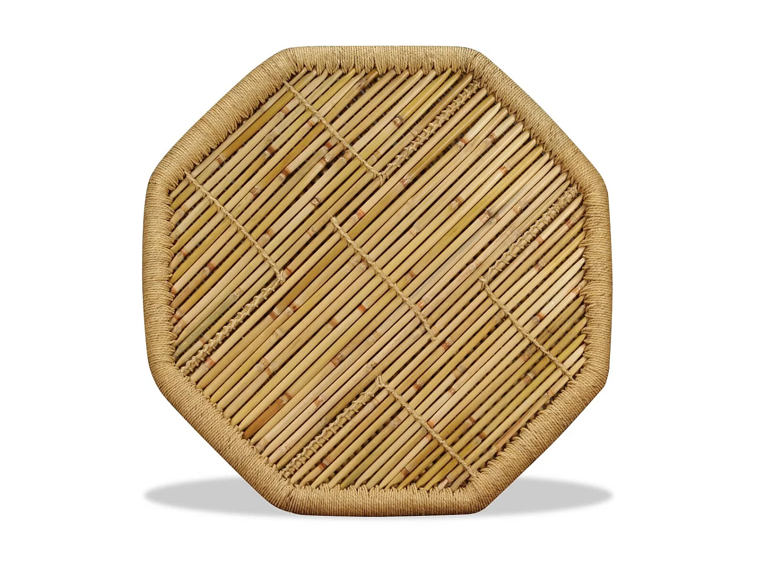 Couchtisch Beistelltisch Bambus Achteckig 60x60x45 cm -MN86395