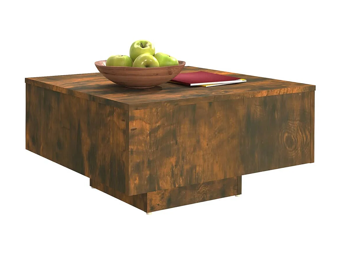 Couchtisch Beistelltisch Räuchereiche 60x60x31,5 cm Holzwerkstoff -MN18591