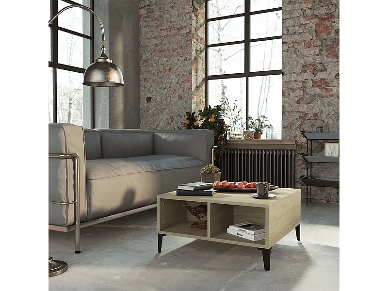 Couchtisch Beistelltisch Sonoma-Eiche 60x60x30 cm Holzwerkstoff -MN20843