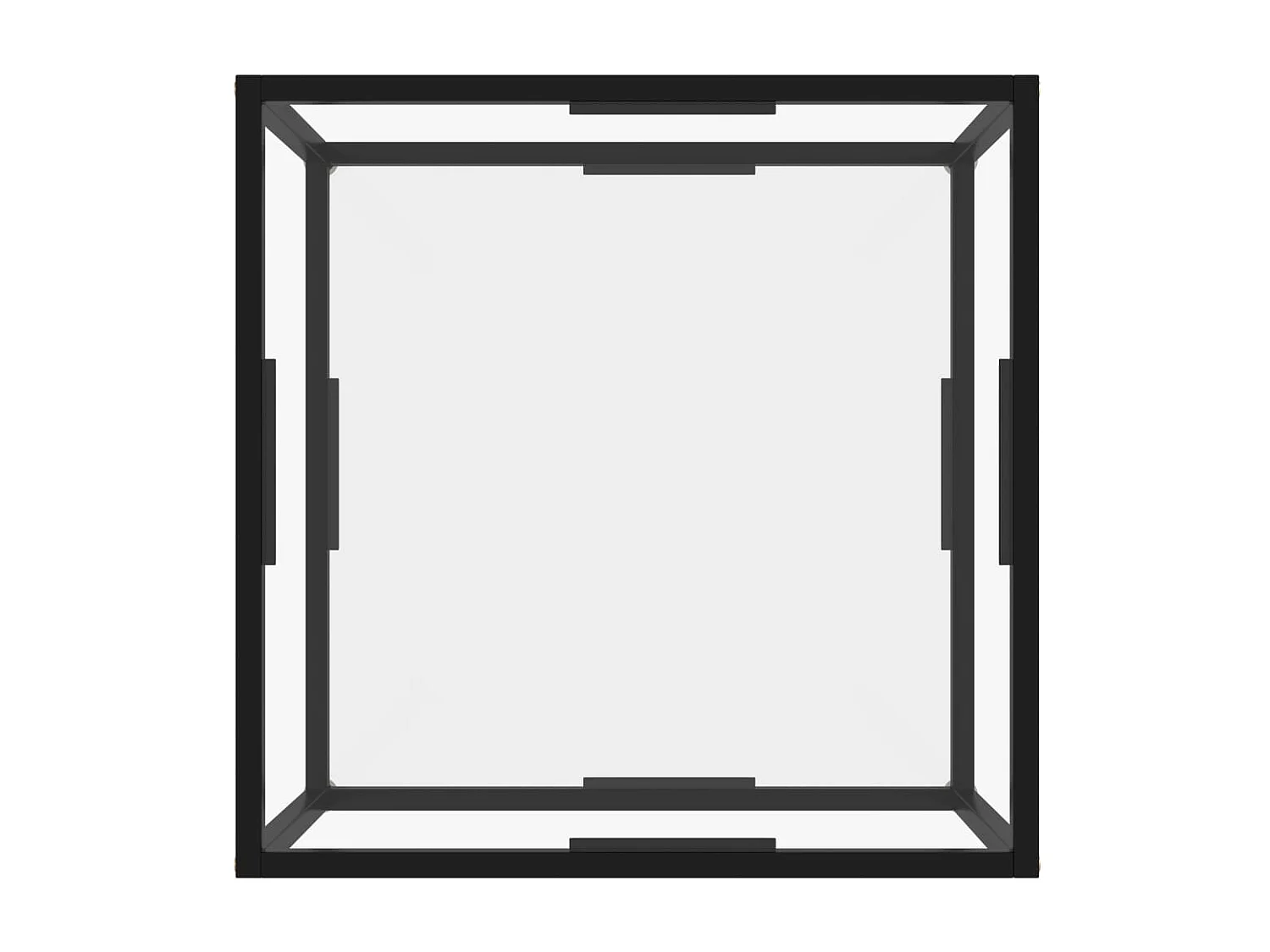 Couchtisch Beistelltisch Transparent 60x60x35 cm Hartglas -MN98476