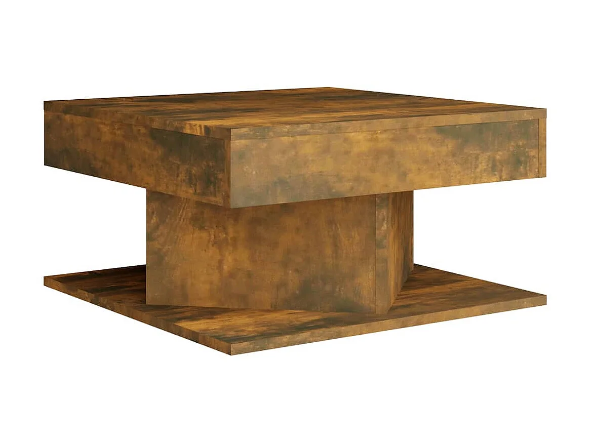 Couchtisch Beistelltisch Räuchereiche 57x57x30 cm Holzwerkstoff -MN46075