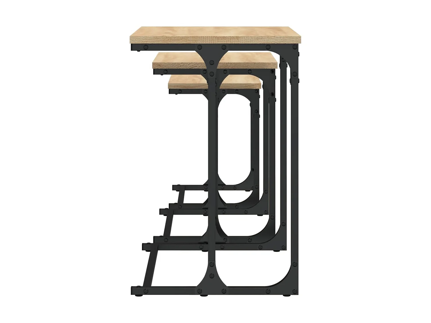 3er-Set Satztische Couchtische Sonoma-Eiche Holzwerkstoff -MN80053