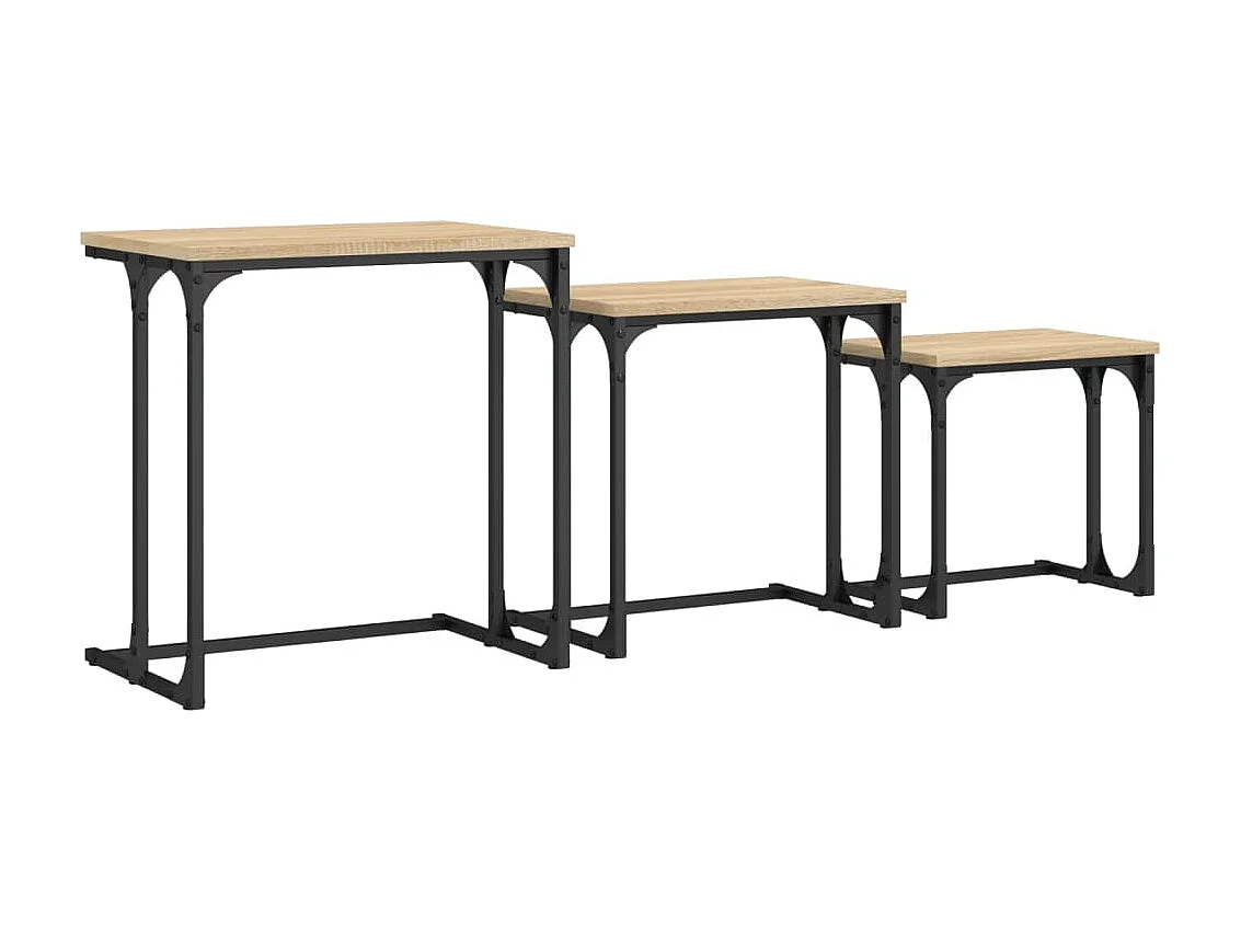 3er-Set Satztische Couchtische Sonoma-Eiche Holzwerkstoff -MN80053