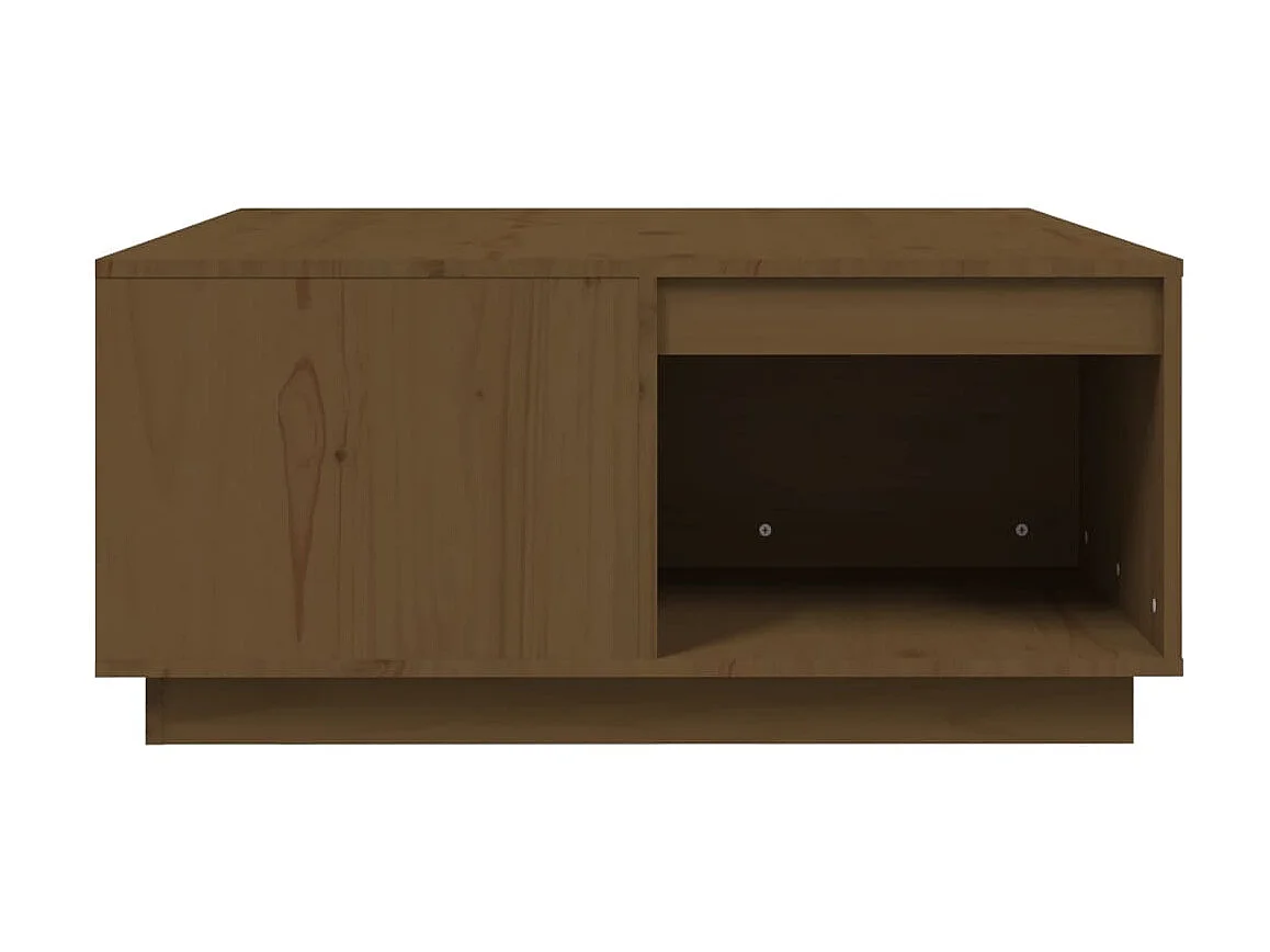 Couchtisch Beistelltisch Honigbraun 80x81x36,5 cm Massivholz Kiefer -MN88256