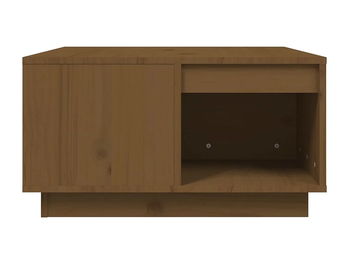 Couchtisch Beistelltisch Honigbraun 60x61x32,5 cm Massivholz Kiefer -MN12155