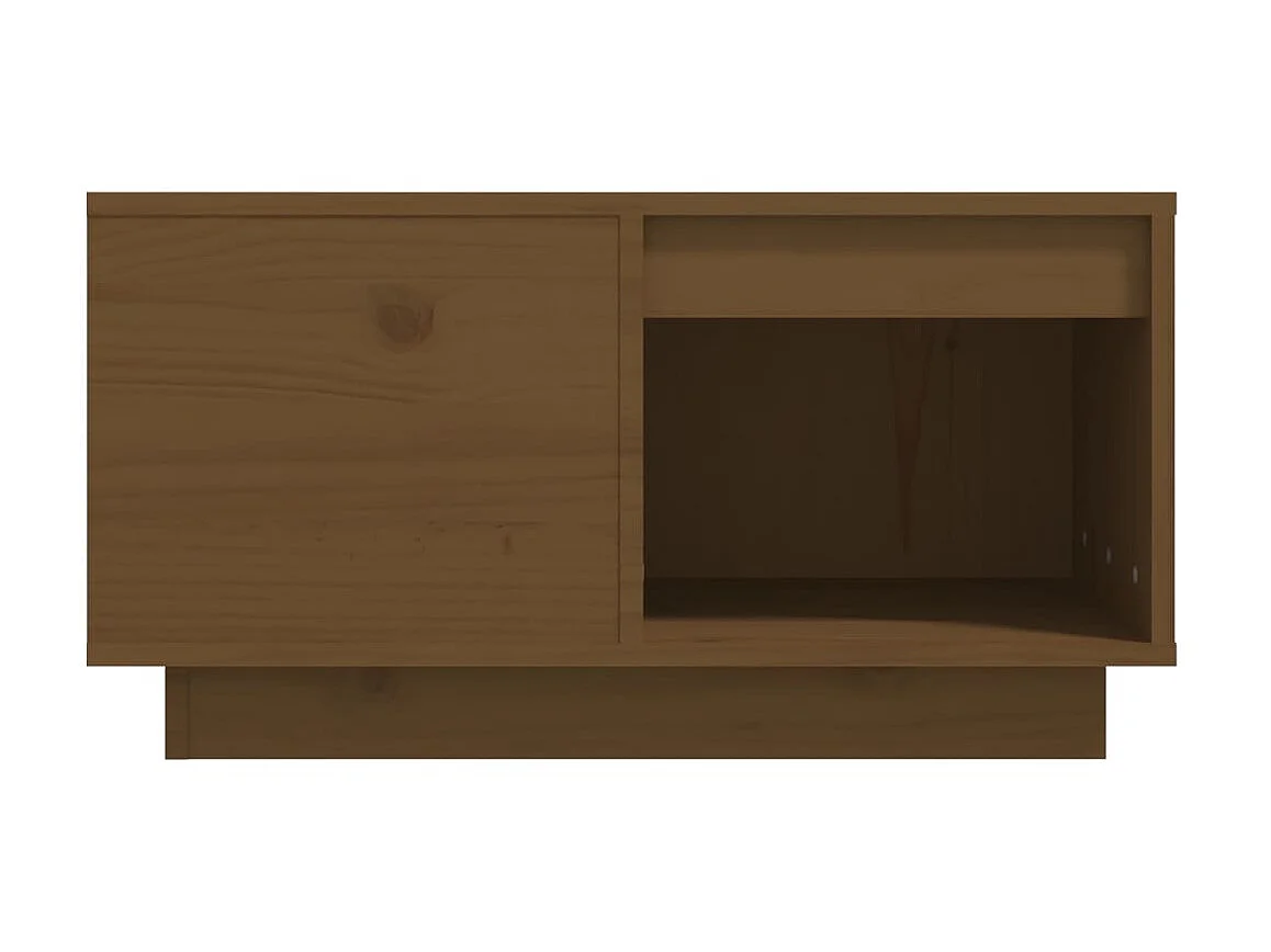 Couchtisch Beistelltisch Honigbraun 60x61x32,5 cm Massivholz Kiefer -MN12155