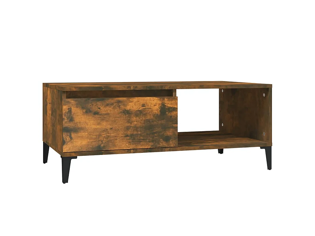 Couchtisch Beistelltisch Räuchereiche 90x50x36,5 cm Holzwerkstoff -MN63410