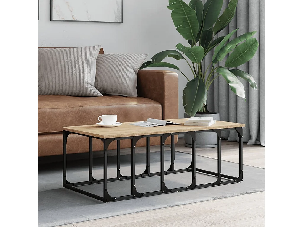 Couchtisch Beistelltisch Sonoma-Eiche 100x50x35,5 cm Holzwerkstoff -MN68126