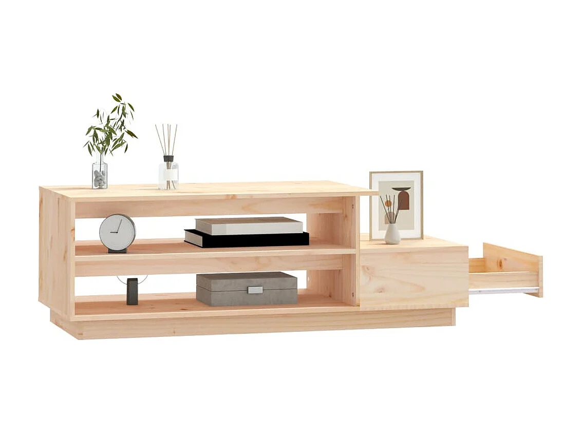 Couchtisch Beistelltisch 120x50x40,5 cm Massivholz Kiefer -MN48166