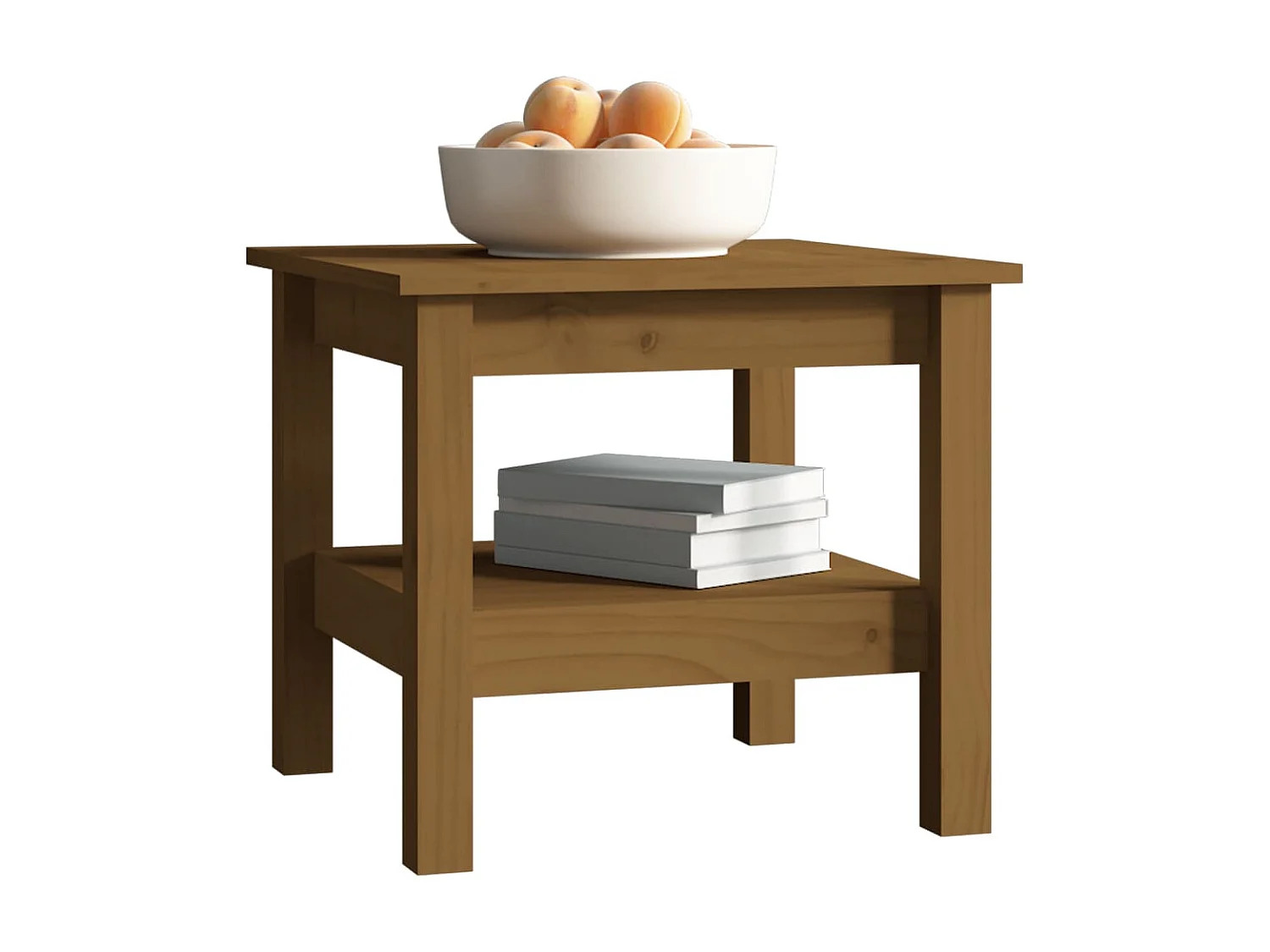 Couchtisch Beistelltisch Honigbraun 45x45x40 cm Massivholz Kiefer -MN53798