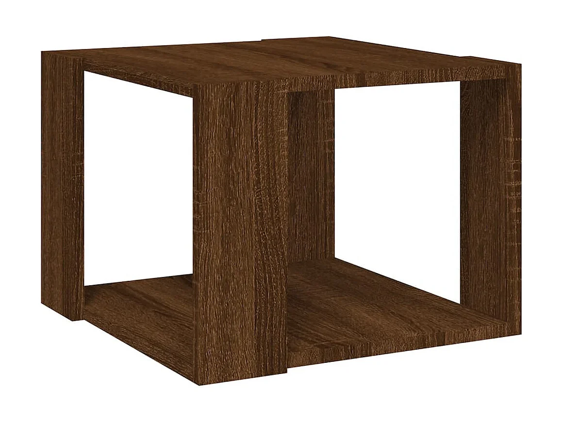 Couchtisch Braun Beistelltisch Eichen-Optik 40x40x30 cm Holzwerkstoff -MN50462
