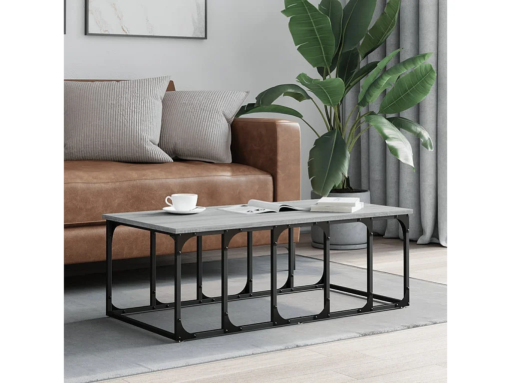 Couchtisch Beistelltisch Grau Sonoma 100x50x35,5 cm Holzwerkstoff -MN34049