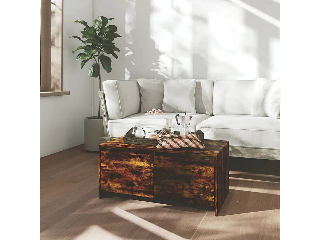 Couchtisch Beistelltisch Räuchereiche 90x50x41,5 cm Holzwerkstoff -MN14981