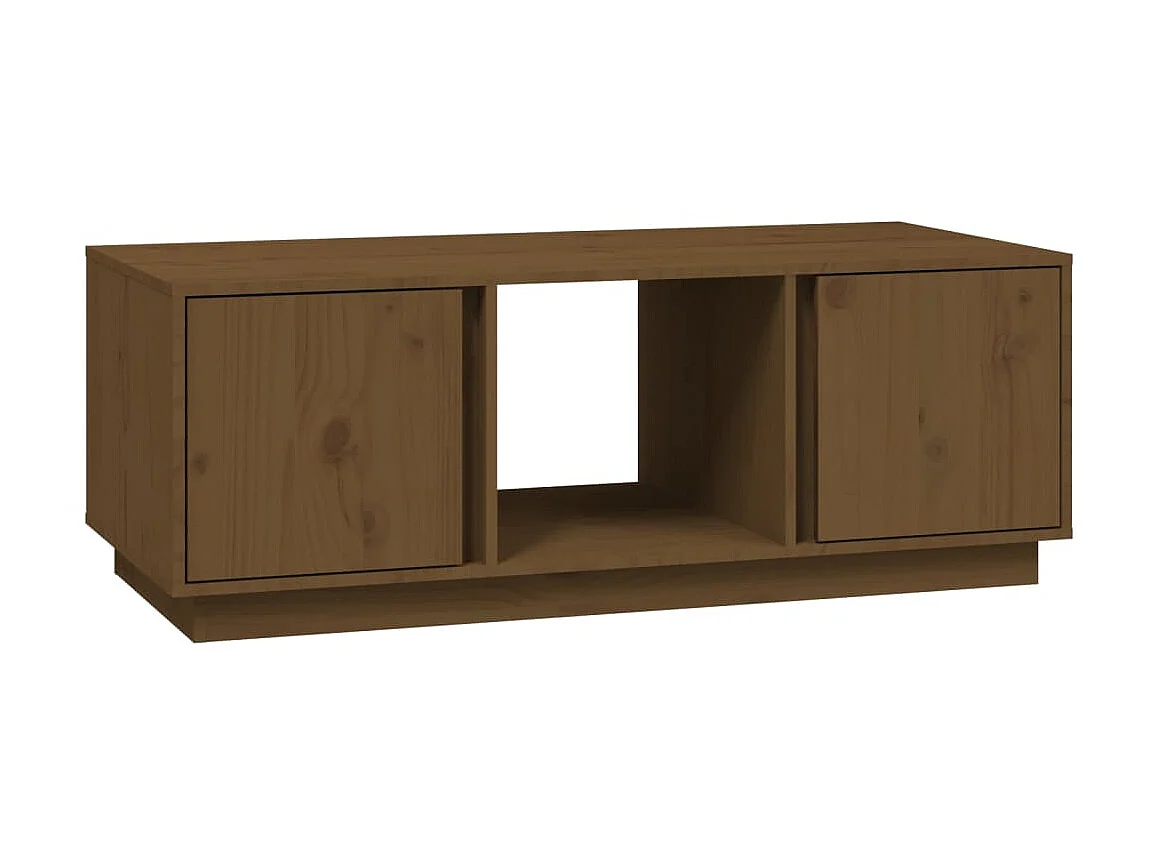 Couchtisch Beistelltisch Honigbraun 110x50x40 cm Massivholz Kiefer -MN63350