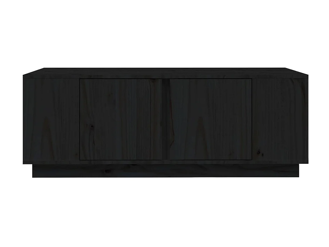 Couchtisch Beistelltisch Schwarz 110x50x40 cm Massivholz Kiefer -MN27880