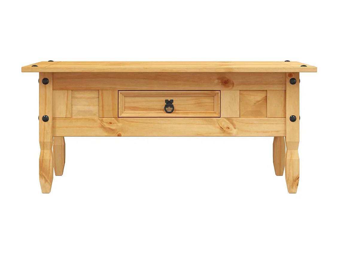 Couchtisch Beistelltisch Mexiko-Stil Kiefernholz 100x60x45 cm -MN46785