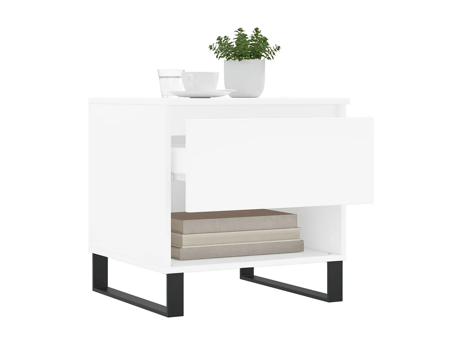 2er-Set Couchtische Beistelltisch Weiß 50x46x50 cm Holzwerkstoff -MN45107