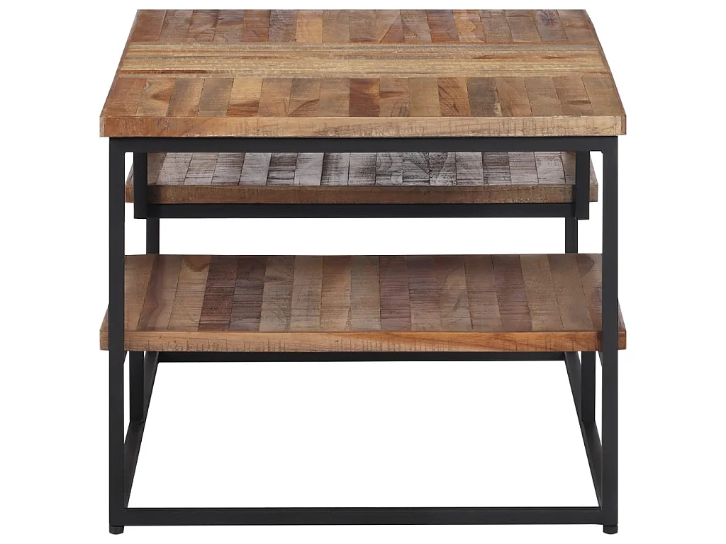 Couchtisch Beistelltisch 90x50x39 cm Recyceltes Massivholz Teak -MN23876