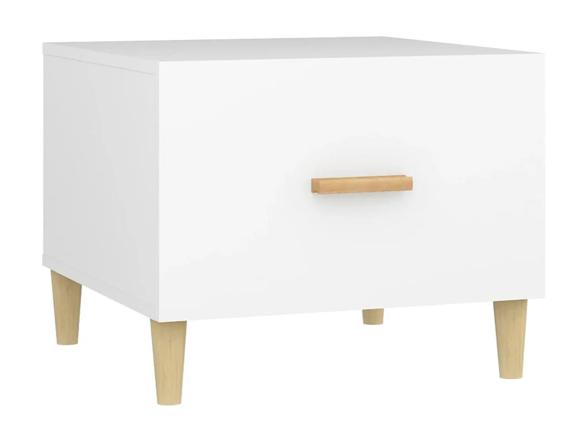 2er-Set Couchtische Beistelltisch Weiß 50x50x40 cm Holzwerkstoff -MN65110