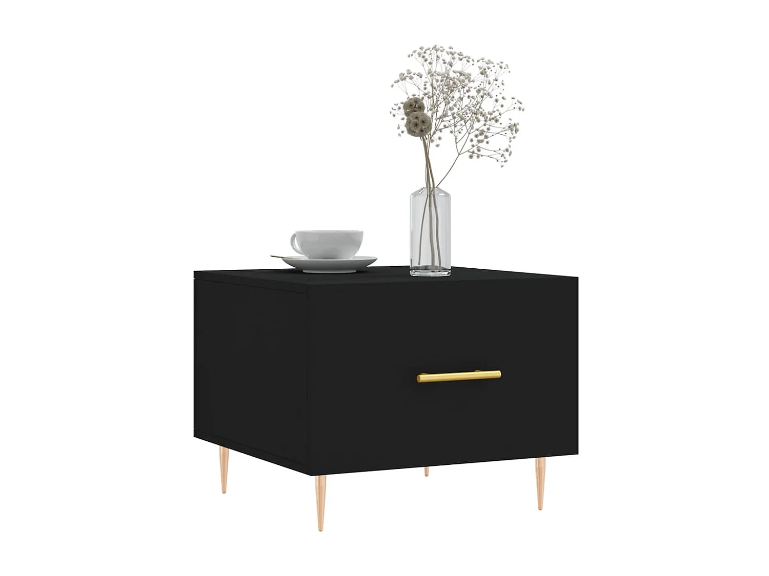 2er-Set Couchtische Beistelltisch Schwarz 50x50x40 cm Holzwerkstoff -MN99240