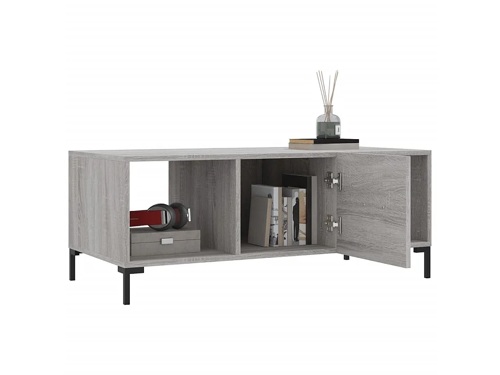 Couchtisch Beistelltisch Grau Sonoma 102x50x40 cm Holzwerkstoff -MN78154