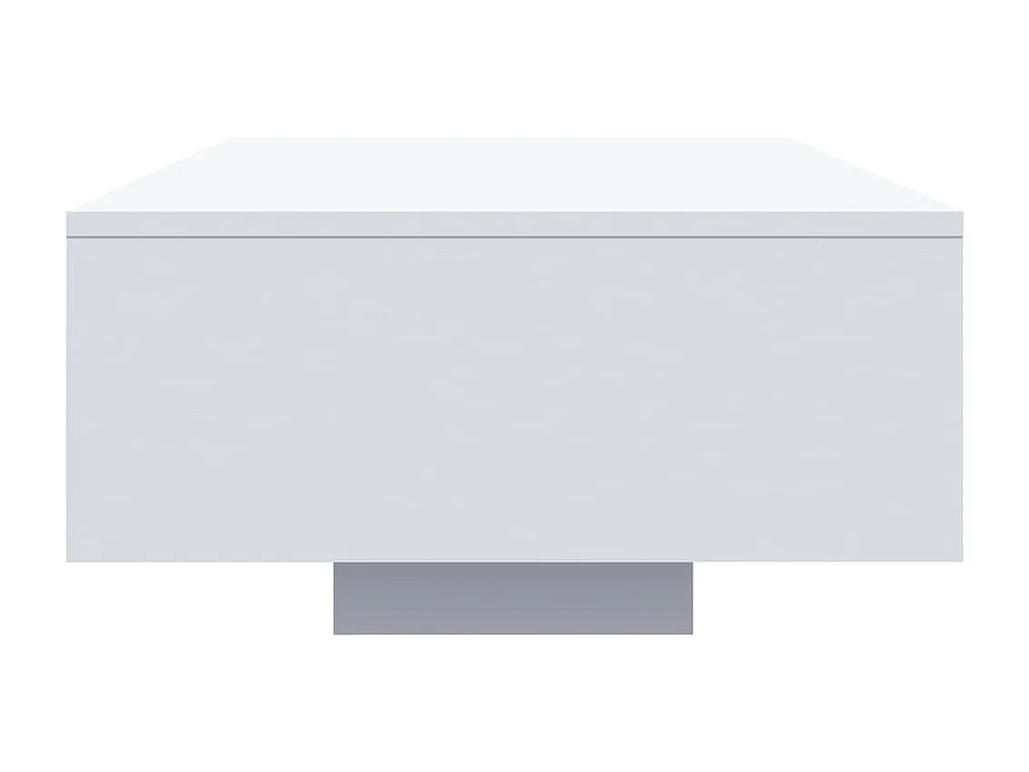 Couchtisch Beistelltisch mit LED-Leuchten Weiß 85x55x31 cm -MN50102